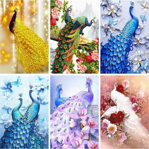 Diamond Mosaic Sale Animals Diamond Painting New Square/Round Peacocks Hobby And Handicraft Pictures With Rhinestones