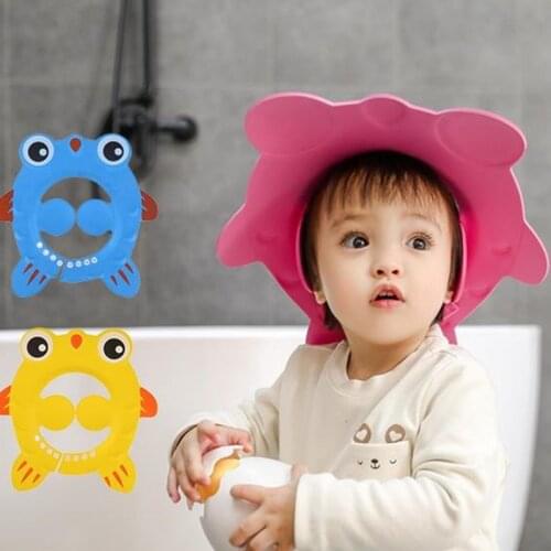 Safe Shampoo Shower Bathing Bath Protect Soft Cap Hat For Baby Wash Hair Shield Kids Bath Visor Hat Adjustable Baby Shower Cap