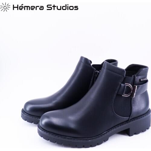 Booties Women 2019 2019 with heel Ankle winter boots women with smart casual platform boots with zipper