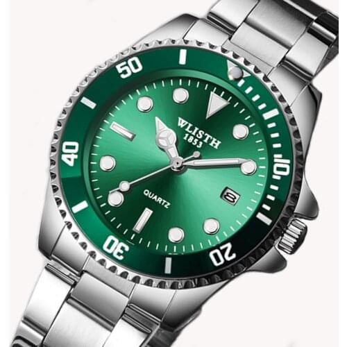 Fashion Mens Watches 30ATM Waterproof Luminous Quartz Wristwatch Sports and Leisure Blue Quartz Watches Relogio Masculino