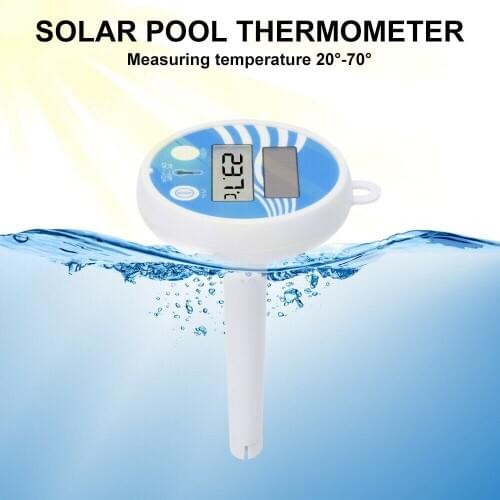 Solar Powered Digital Thermometer Swimming Floating Pool Accurate Water Temperature Gauge WHShopping