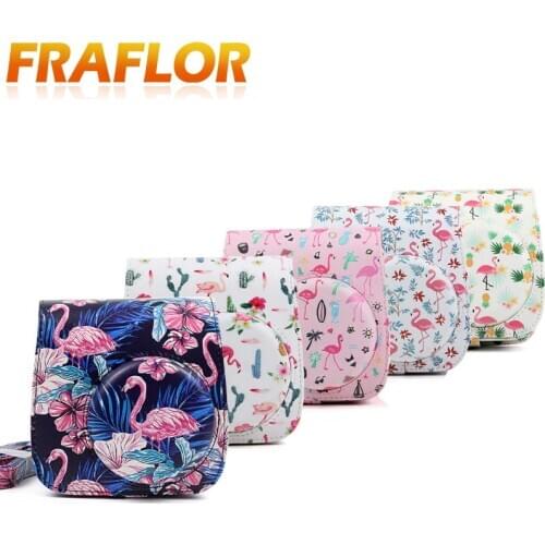 For Polaroid Camera For Fuji Fujifilm Instax Mini 8/9 Classic Retro PU Leather Camera With Strap Bag Case Cover Pouch Protector