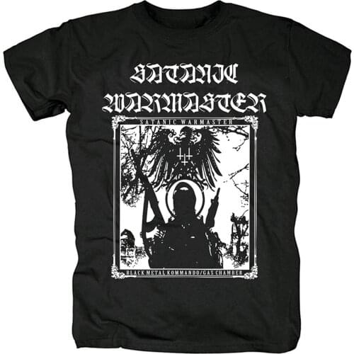 Mens TShirt Short Sleeve Shirt Satanic warmaster Rock Tee Women Hiphop Shirts
