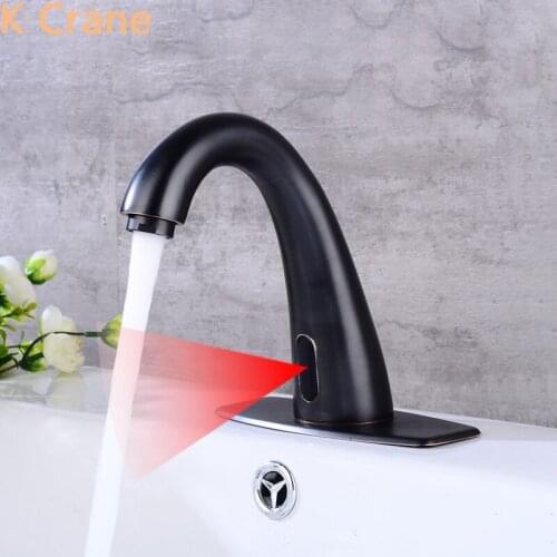 Infrared Motion Sensor Faucet Bathroom Touchless Automatic Tap Basin Sink Smart Induction Taraud Washbasin Musluk Bronze Black