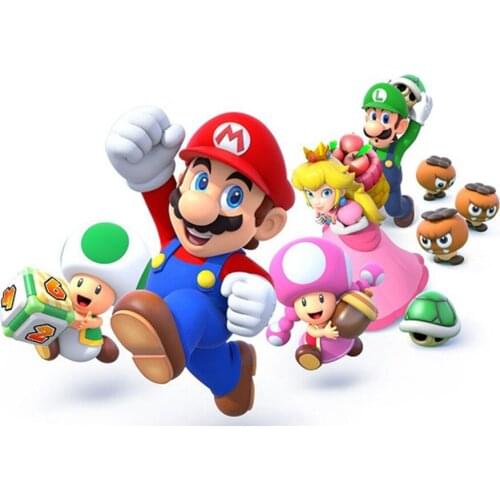 Carton Mario DIY 11CT Cross Stitch Embroidery Kits Needlework Craft Set Cotton Thread Printed Canvas Home Decoration New Sell