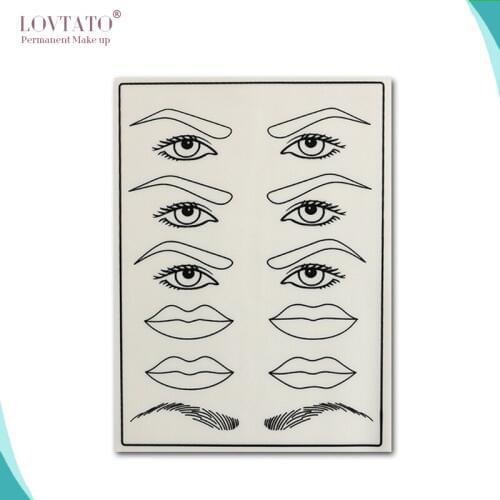 Latex practise skin Permanent Makeup Eyebrow Tattoo Practice Training latexs eyebrow lips and eyes For Beginners tattoo supplies