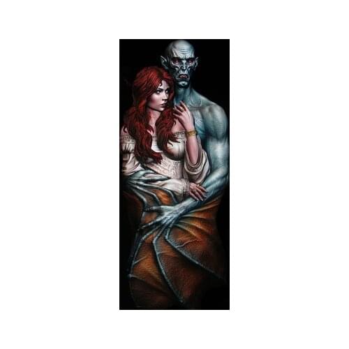 1/10 Scale Models Fantasy Sexy Girl And Vampire Figure Resin Bust GK MODEL Unpainted Kit Free Shipping