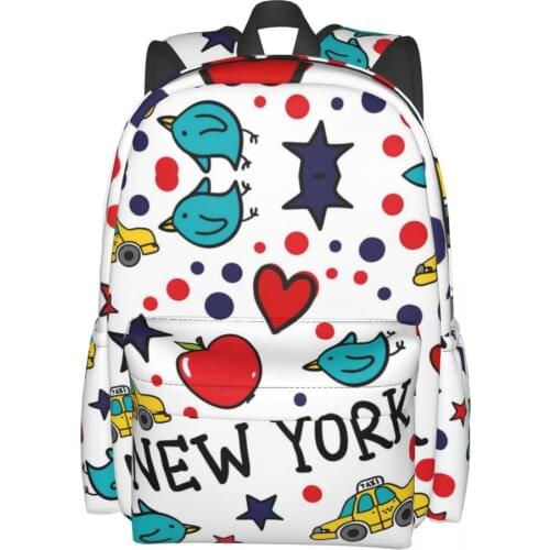New York Fashion Designer Backpacks for School Travelling Hiking Camping Teenage Girls Book Bag Women Casual Daypacks