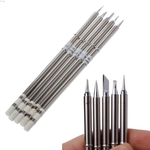 5 Pcs T12 Series Solder Iron Tips For Hakko FX951 BAKON 950D Soldering Station