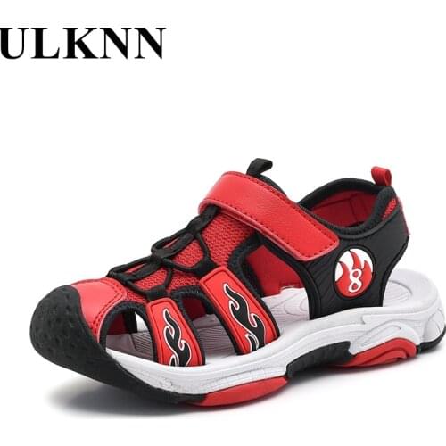 ULKNN 2021 New Fashion Sandals For Boys Solid Casual Shoes Non-slip Footwears Spring Summer Kids Soft Flats Childrens Sandal