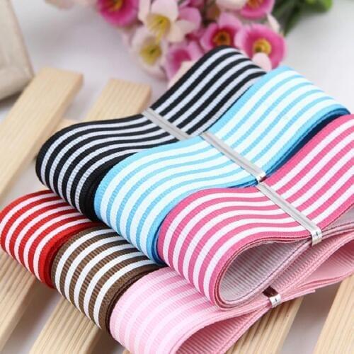 New Arrival 1 Yard (25mm) Stripe Printed Grosgrain Ribbon Handmade DIY hairbow accessories Handmade Christmas wedding Decoration