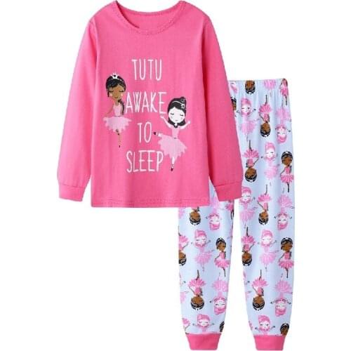 New Arrivals 2020 Spring Autumn Children Pajamas Set Baby Cute Cotton Sleepwear Suit Girls Nightwear Pants Boys Set Kids Gift
