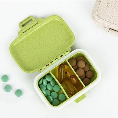New Arrivals Kawaii Travel Portable 3 Compartment Pills Organizer Box Medicine Case Storage Dustproof