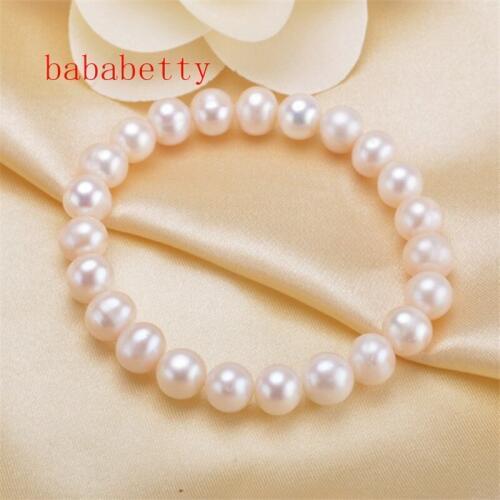 New natural freshwater 9-10MM pearl bracelet near round pearl bracelet