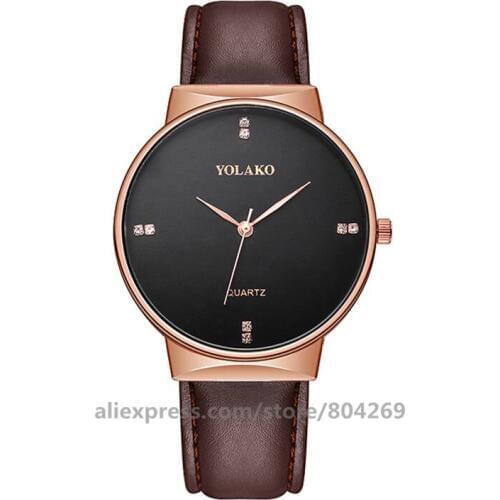 Wholesale Fashion Women Leather Watch Hot Sale Women Dress Quartz Rhinestone Wristwatches New Lady Students Watches 919857