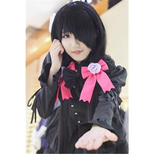 Anime Tokisaki Kurumi DATE A LIVE Wig Cosplay Decor Prop Collection Synthetic Hair Accessories for Women Girl 1pcs