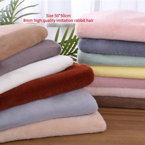50cm*50cm Encryption Imitation Rex Rabbit Fur Cloth Plush Thickening Fur Cloth Cotton Doll Puppet Handmade Diy Clothing Fabric