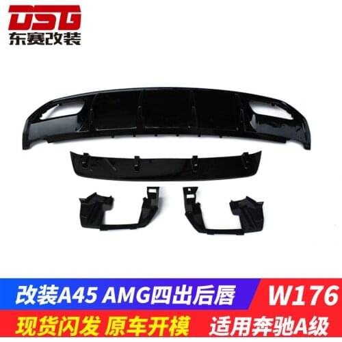 Suitable for Benz Mercedes a W176 Modified A45amg Four Out Lip Amg Rear Spoiler Red Black