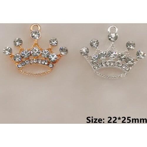 10pcs DIY jewelry accessories rhinestone crown pendant alloy pendant bracelet looking for necklace making materials