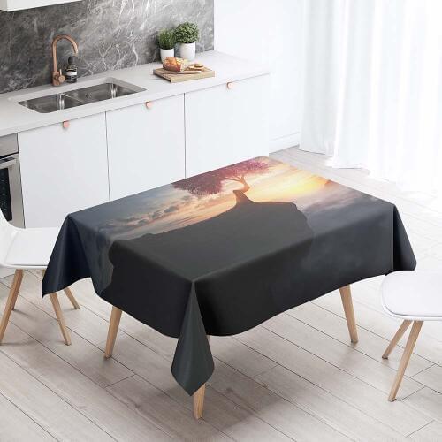 Rectangular Tablecloths Decorative Table Cover 3D Printing Autumn Scenery Dining Table Cloth
