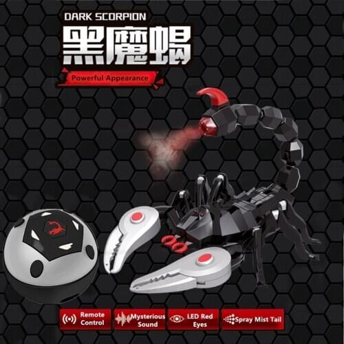 Simulation Shape Tail Atomization RC Scorpion 360 Degree Rotation Lighting Eyes Sound Function Electric Bionic Crawling RC Toy