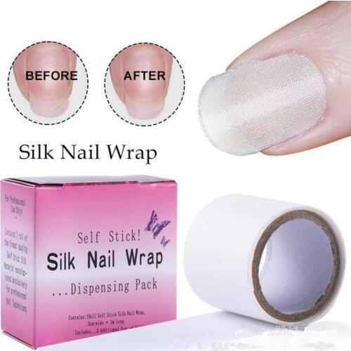 Silk Nail Wrap Repair Strong Protector Fiberglass Self Adhesive Anti Damage DIY Reinforce Extension Sticker Salon Tool