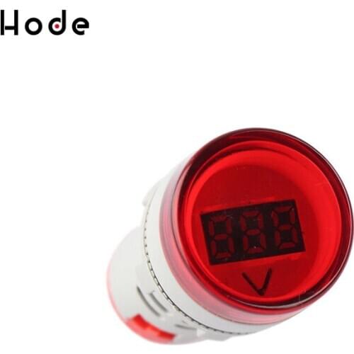 22MM AC 60-500V 0-100A LED Voltmeter voltage meter indicator pilot light Red digital ammeter ampermetre