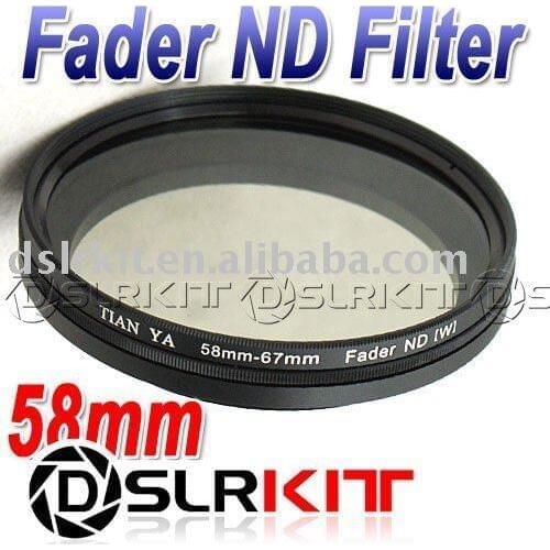 TIANYA 58mm 58 Fader Neutral Density ND Filter ND2 to ND400 ND8