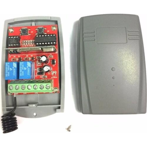 Universal 2 channel Wireless Garage Door 433MHZ DC12V-24V Rolling Code fixed code Receiver remote control
