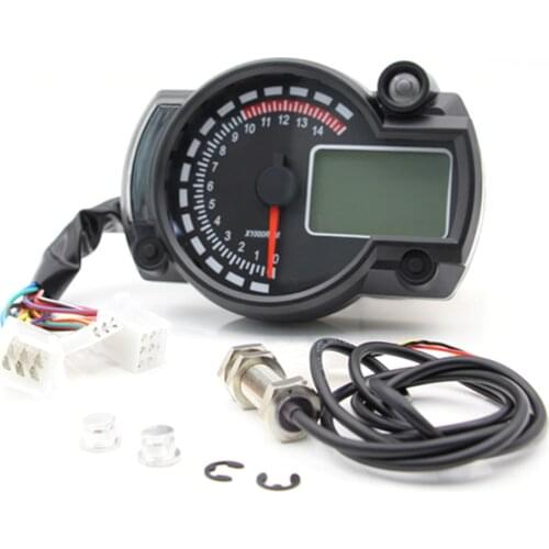 Universal Motorcycle Speedometer Tachometer Fuel Meter 7 Colors LCD Digital Odometer Dashboard Motorcycle Speedometer Meter
