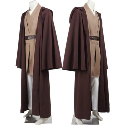 Adult Men Star Jedi Cosplay Costume Mace Windu Battle Outfit Carnival Party Cool Outer Wear