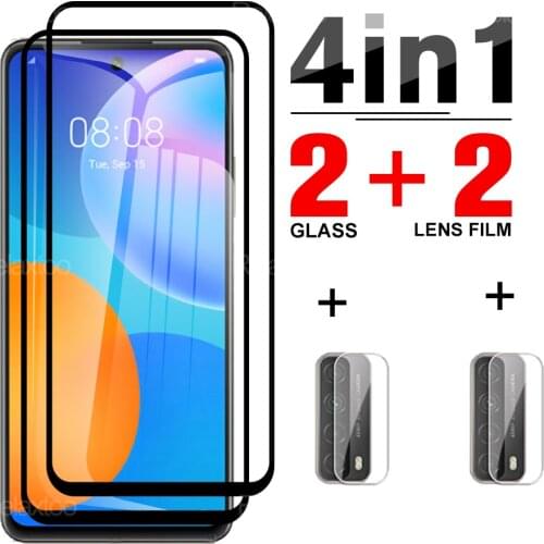 4 in 1 Camera Protector Glass For Huawei Mate 20 P Smart Z 2021 2020 On Hawei Mate20 Psmart Protective HD Phone Full Cover Film
