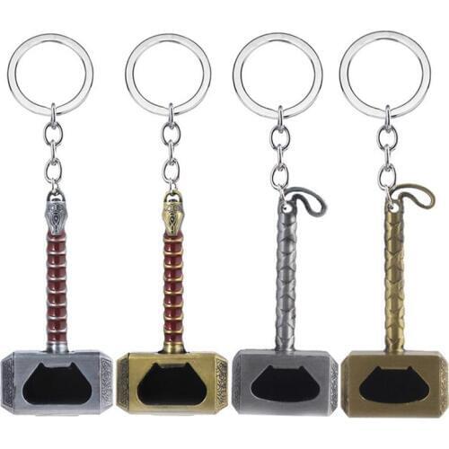 1pcs Beer Bottle Openers Multifunction Hammer Of Thor Shaped Beer Bottle Opener With Long Handle Bottler Opener Keychain
