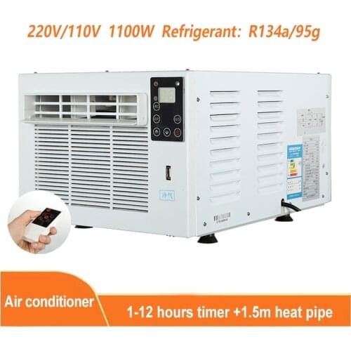 1100W Mobile Desktop Air Conditioner Mosquito Net Mini Air Conditioner 24-hour Timer With Remote Control