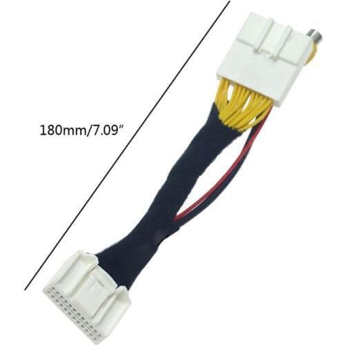 24Pin Video Input Switch Reverse Car Parking Camera RCA Adapter Line for-Renault X7JF