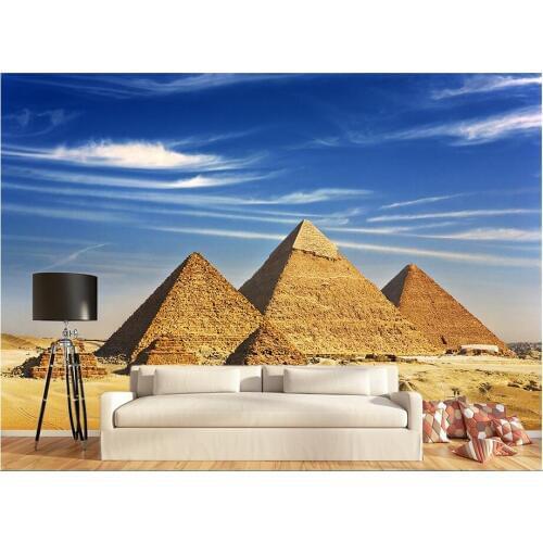 Custom photo 3d wallpaper Non-woven mural The pyramids of Egypt decoration painting 3d wall murals wallpaper for living room