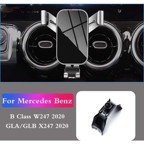 Car Phone Holder Mounts Stand GPS Gravity Navigation Bracket For Mercedes Benz W247 X247 GLB GLA B-Class 2020 Car Accessories