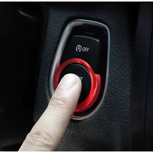 Car styling aluminum Engine Start Stop Button Switch Decorative Frame Cover Trim For BMW F30 316i 320i 328i F20