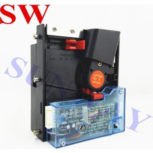 Free Shipping CPU Comparable Vertical Coin Acceptor Drop Insert Coin selector single coin Arcade Parts single coin