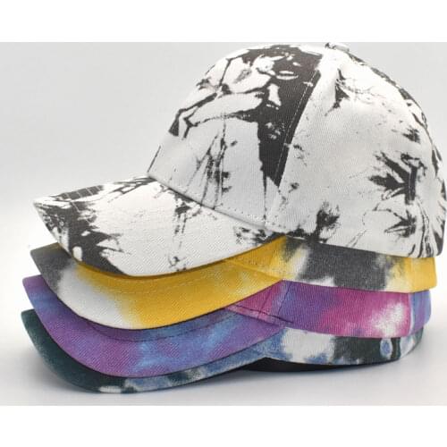 New Fashion Tie-dye Baseball Cap Spring Men and Women Trend Couple Colorful Snapback Hat Outdoor Adjustable Sun Graffiti Bone