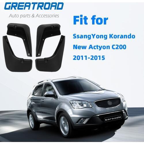 For SsangYong Korando New Actyon C200 2011-2015 Mud Flaps Splash Guards Fender Mudguards Mudflaps Car Accessories