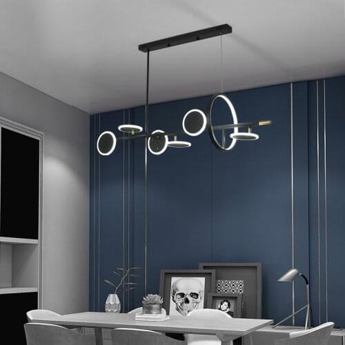 Black Pendant Lamps Home Furniture Decoration Fashion Minimalist LED Suitable For Dining Table Study Bathroom Living Room