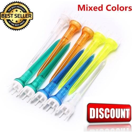 Golf Tees 80mm Ball Holder Driving Range Crown Durable Mixed Color 20/30/50 Pack Claws Lightweight Max-T Tee Plastic Accessories