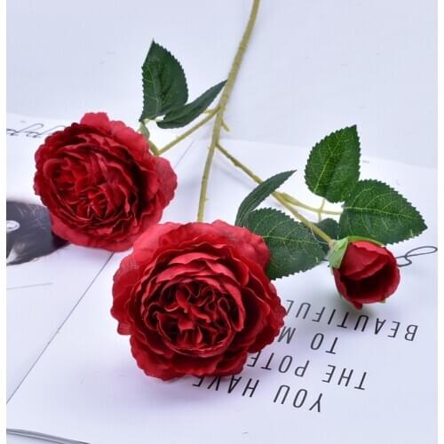 European-style 3 Heads Of Peony Artificial Flower Wedding Home Decoration Fake Three Heads Of Peony