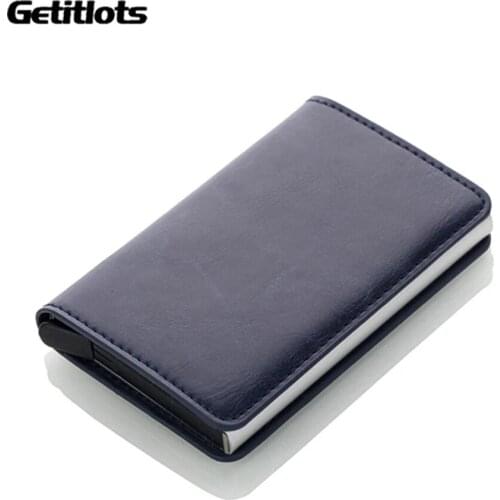 New Men Credit Card Holders Business ID Card Case Fashion Automatic RFID Blocking Card Holder Aluminium Bank Cards Wallets Women