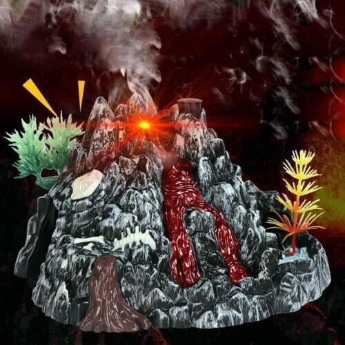 Simulation Dinosaur Volcano Eruption Toy Model Volcano Model Gift Play House Game for Kids