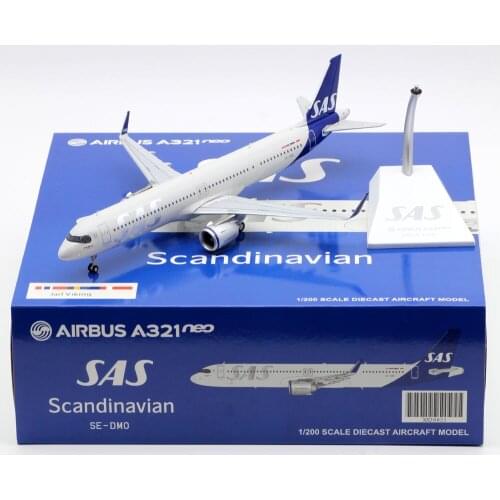 1:200 Alloy Collectible Plane JC Wings XX20021 Scandinavian Airlines "Star Alliance" Airbus A321 Diecast Aircraft Model SE-DMO