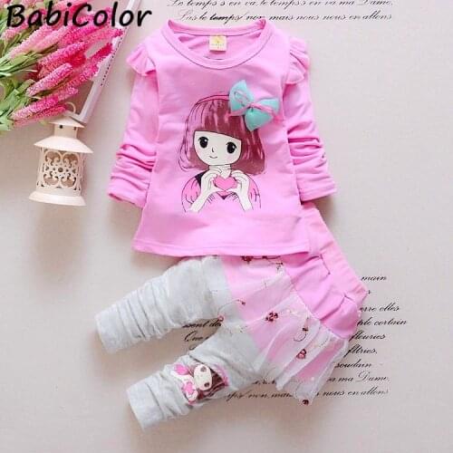Girls wedding party clothing set spring autumn tops+pants 2pcs suit baby girls autumn clothes underwear