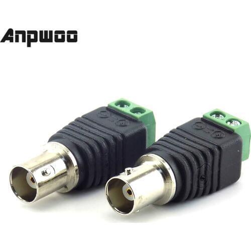 1pcs BNC Male female Connector Coax Cat5 to BNC Female Plug 12V DC Male Connector for Led Strip Lights CCTV Camera Accessories