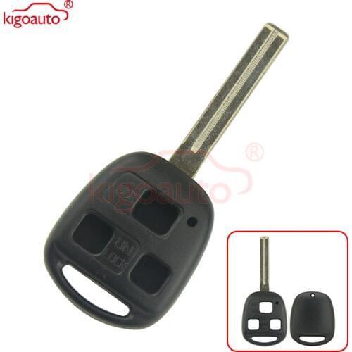 Kigoauto Remote key shell 3 button TOY48 long blade for Lexus GX470 RX350 SC430 2006 2007 2008 2009
